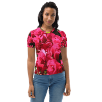 Image 1 of RED FLOWER WOMEN'S SHIRT