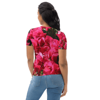 Image 2 of RED FLOWER WOMEN'S SHIRT