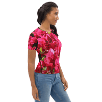 Image 3 of RED FLOWER WOMEN'S SHIRT