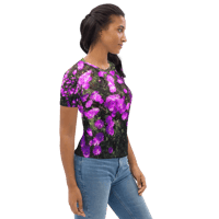 Image 3 of PURPLE FLOWER WOMEN'S SHIRT