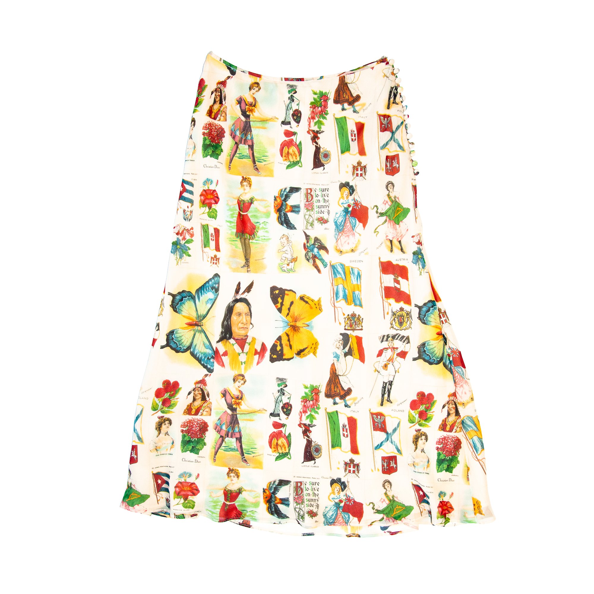 Image of Christian Dior by Galliano 2002 Stamps Skirt