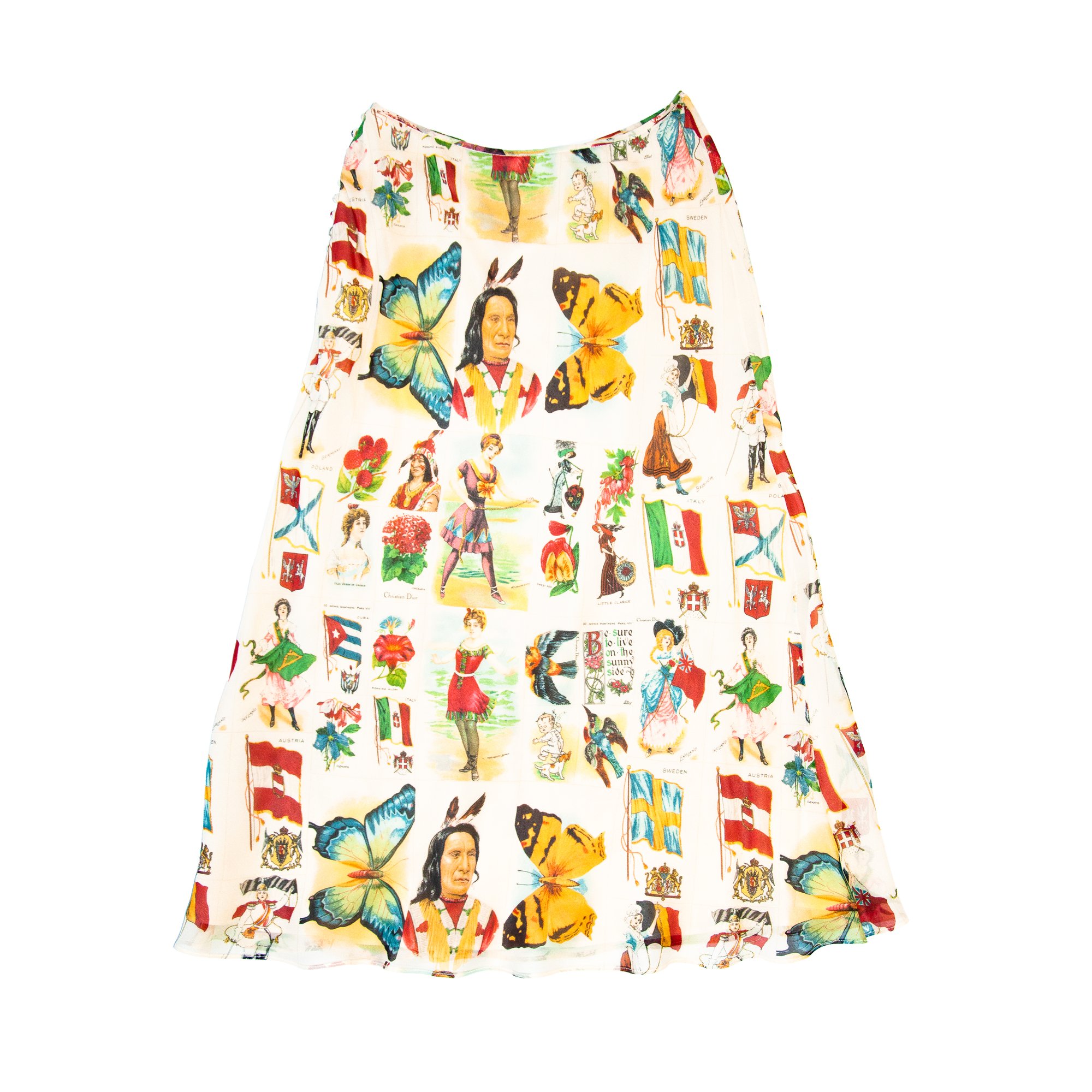 Image of Christian Dior by Galliano 2002 Stamps Skirt