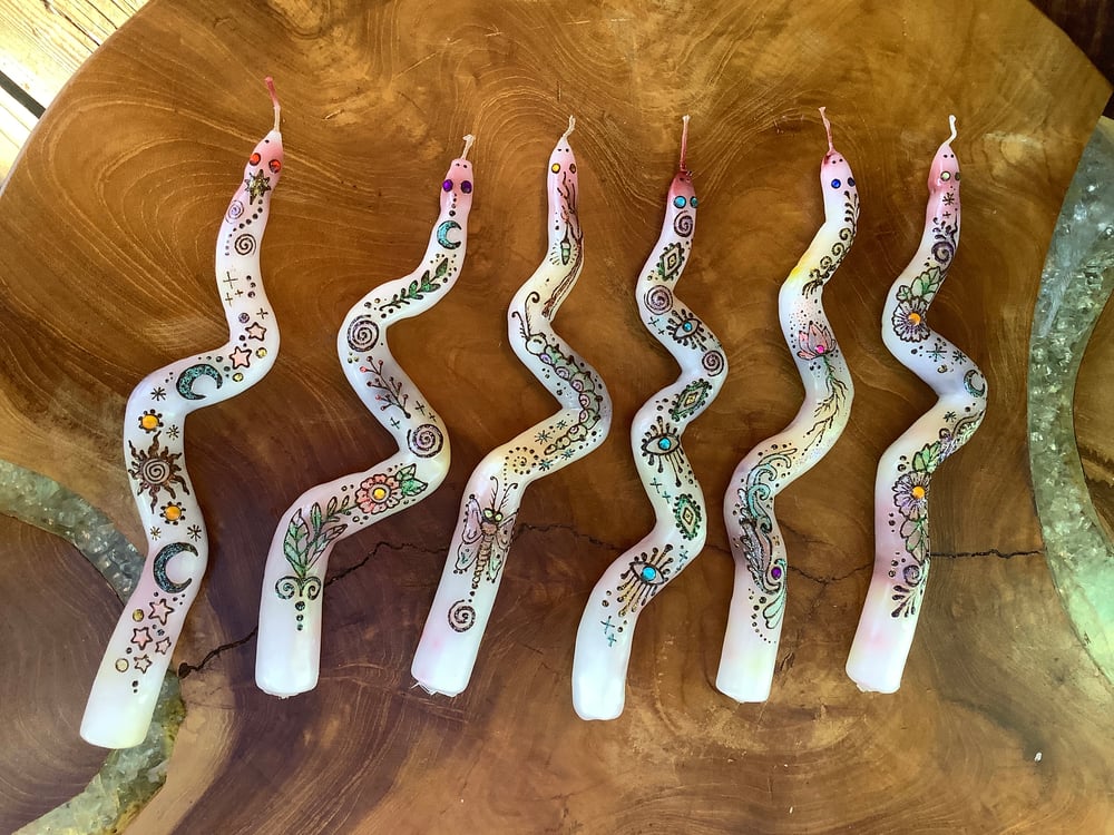Image of *Snake Charmer Color Drip Tapers*