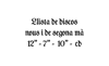 LLISTA DE DISCOS