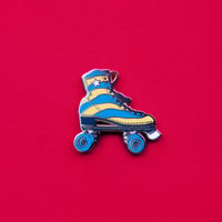 Image 1 of Yellow &amp; Blue SKATE Lapel Pin!