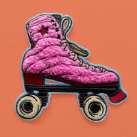 NEW COLORWAY Raspberry SKATE Chenille Iron-On Patch!