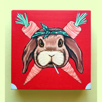 6"x6" Canvas Print // Bad Bunny