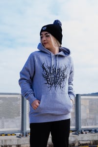 Image 2 of Grey Deathcore Logo Hoodies