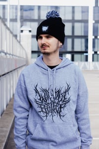Image 4 of Grey Deathcore Logo Hoodies