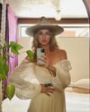 1970s Gunne Sax off the shoulder gown 