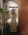 1970s Gunne Sax off the shoulder gown 