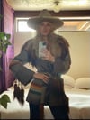 1970s Saltillo and fur wrap coat with native silver details