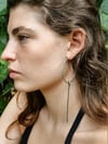 Textured Moon Drop Hoops