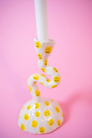 Smiley Worm Candle Holder