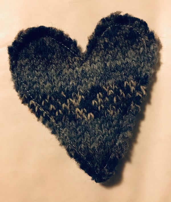 Image of Blue heart brooch