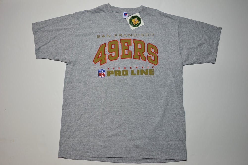 Image of Vintage 1995 San Francisco 49ers Russell Athletic ProLine Authentic T-Shirt Sz.XXL