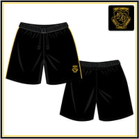 NLPS Sport Shorts - Black with Gold Piping