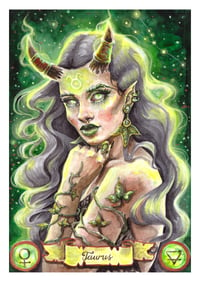 Image 2 of Taurus Zodiac Art Print