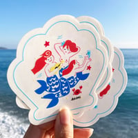 Image 1 of Mermaid Sun Catcher Sticker - Jessica Das