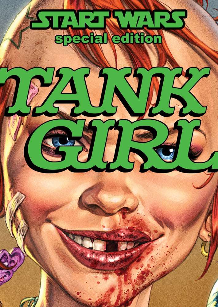 Image of Tank Girl START WARS Mini Comic - 3rd Edition (Green) - with Poster Magazine!