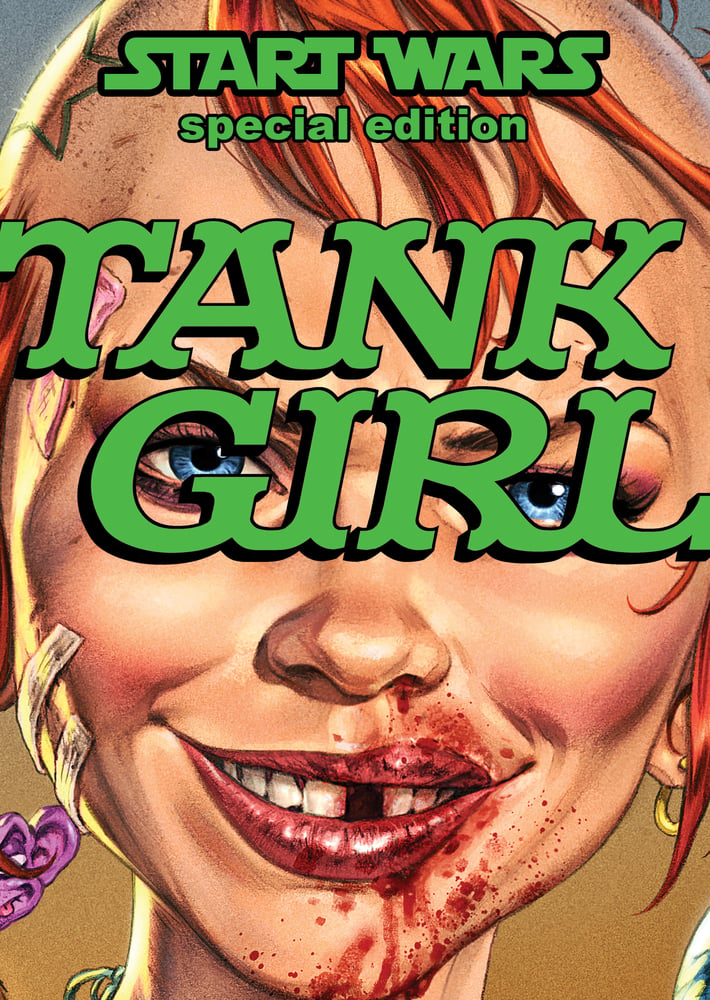 Image of Tank Girl START WARS Mini Comic - Green Edition - with Poster Magazine!