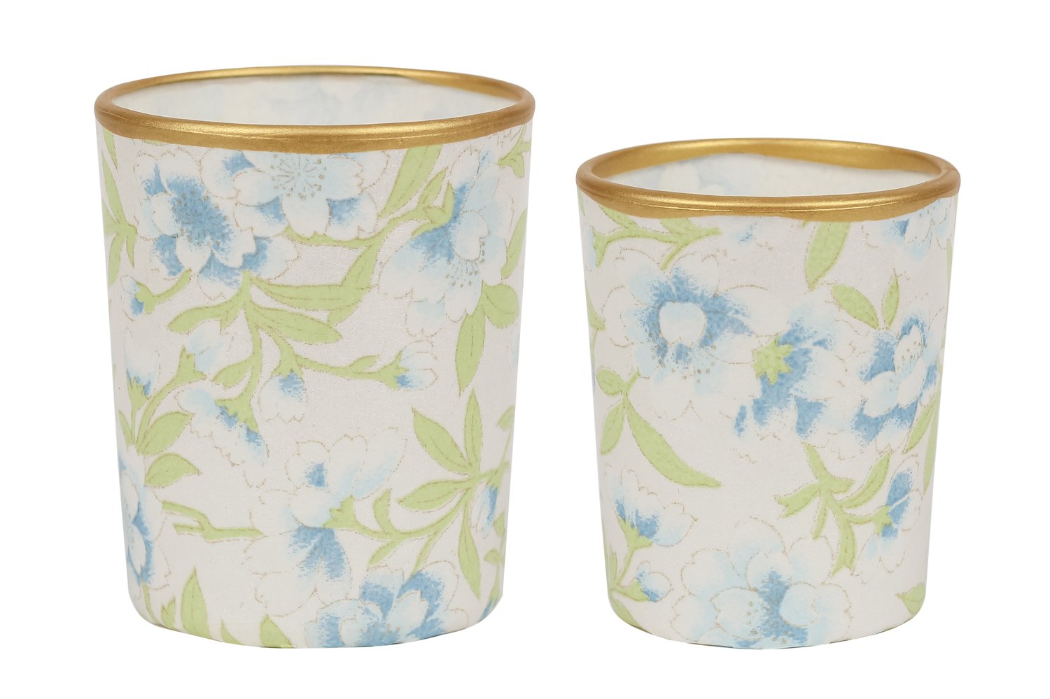 Image of Candle holders * Peonies * Blue
