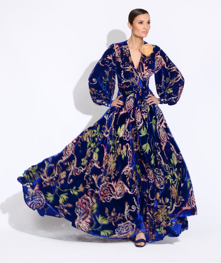 Holiday Season Limited Edition Silk Velvet Burnout "Beverly" PRE-ORDER FOR NOVEMBER DELIVERY