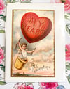 Vintage Heart Balloon Valentine’s Day Card
