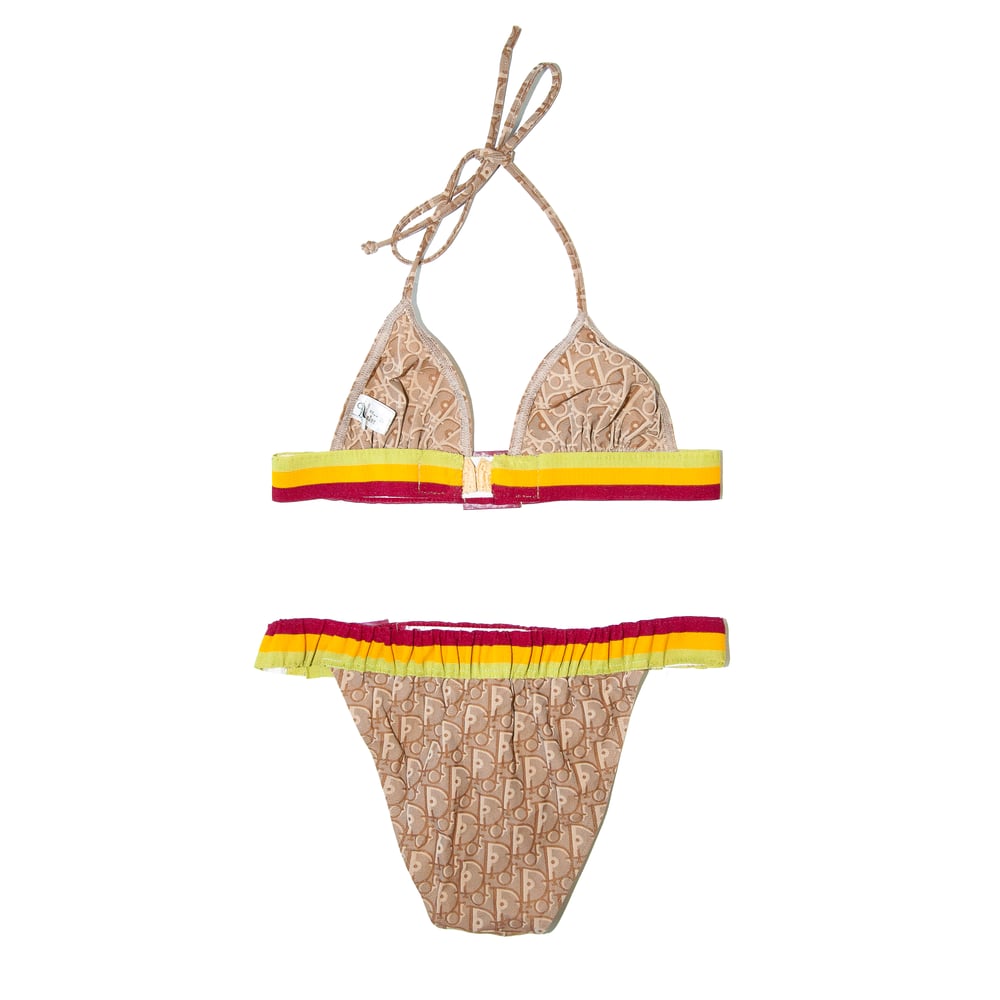 Image of Christian Dior by Galliano 2004 Rasta Monogram Bikini