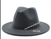 Solid Dark Grey Fedora (56-58cm)