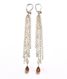 Image of Long Silver Chain Earrings
