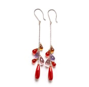 Image of Coral Drop Earrings in 18kwg