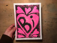 Image 1 of BI Original A5 Linocut Heart Print 