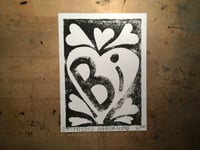 Image 2 of BI Original A5 Linocut Heart Print 