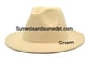 Solid Cream Fedora (56-58cm)