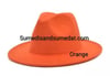 Solid Orange Fedora (56-58cm)