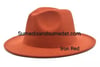 Solid Iron Red Fedora (56-58cm)