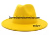 Solid Yellow Fedora (56-58cm)