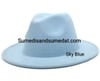 Solid Sky Blue Fedora (56-58cm)