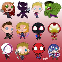 Image 1 of STICKER SET- MARVEL MULTIVERSE PHASE 1 