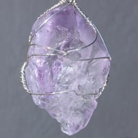 Image 3 of Etched Lavender Nirvana Amethyst Crystal Pendant