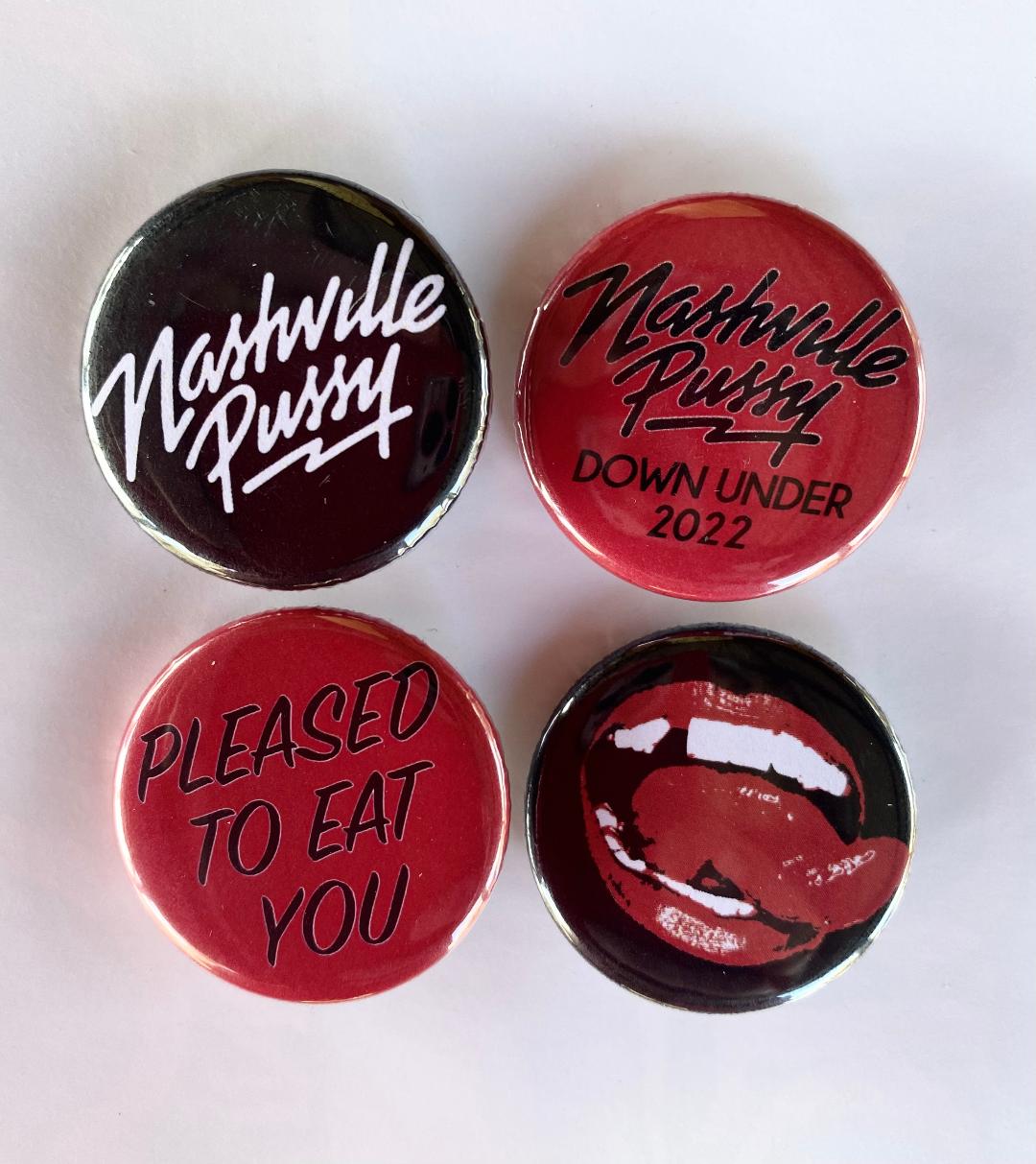 Image of NASHVILLE PUSSY - Aussie Tour 2022 Badge Pack