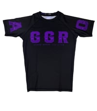 Image 3 of AGGRO BRAND "RISE ABOVE" RASHGUARD (white/blue/purple/brown/black)
