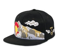 Image 1 of GRASSROOTS DABROOTS CLOUDS BLACK SNAPBACK HAT 
