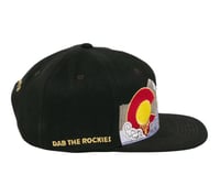 Image 3 of GRASSROOTS DABROOTS CLOUDS BLACK SNAPBACK HAT 