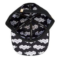 Image 2 of GRASSROOTS DABROOTS CLOUDS BLACK SNAPBACK HAT 