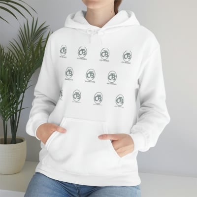 TCB RECORDS ™ "Just A White  Hoodie" - Hooded Sweatshirt