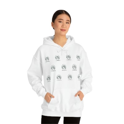 TCB RECORDS ™ "Just A White  Hoodie" - Hooded Sweatshirt