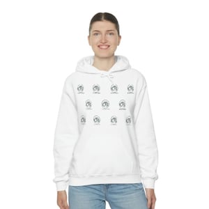 Image of TCB RECORDS ™ "Just A White  Hoodie" - Hooded Sweatshirt
