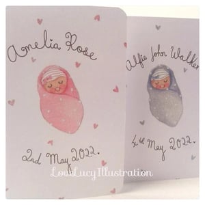 Image of Personalised New Baby Keepsake Card